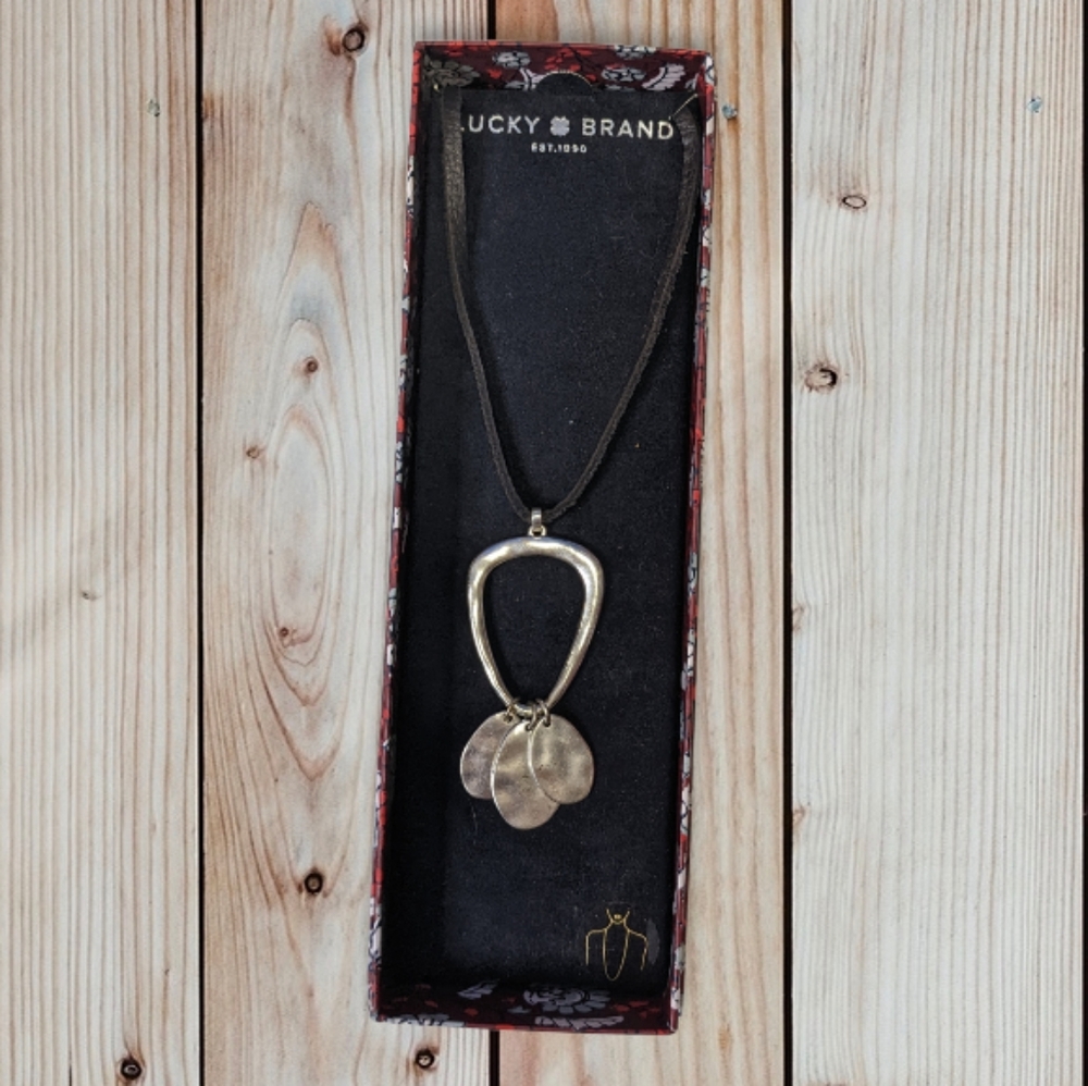 #11 Lucky Brand hammered metal necklace in original box